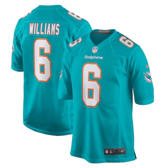 mens nike trill williams aqua miami dolphins game player jer